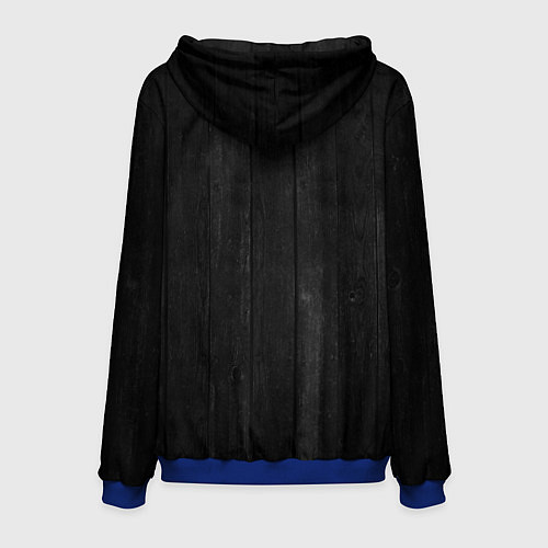 Мужская толстовка Текстура темного паркета / 3D-Синий – фото 2