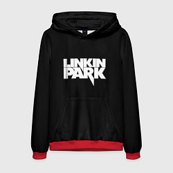 Толстовка-худи мужская Lnkin park logo white, цвет: 3D-красный