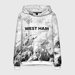 Толстовка-худи мужская West Ham white graphite, цвет: 3D-белый