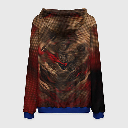 Мужская толстовка Девушка-андроид в космосе / 3D-Синий – фото 2