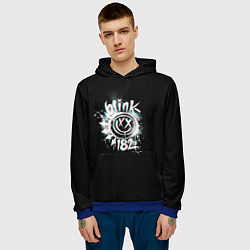 Толстовка-худи мужская Blink-182 glitch, цвет: 3D-синий — фото 2