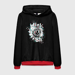 Толстовка-худи мужская Blink-182 glitch, цвет: 3D-красный