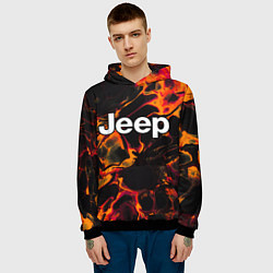 Толстовка-худи мужская Jeep red lava, цвет: 3D-черный — фото 2