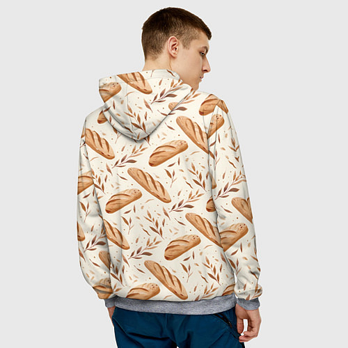 Мужская толстовка Паттерн багет / 3D-Меланж – фото 4