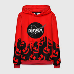 Толстовка-худи мужская Marshmello x Nasa red, цвет: 3D-красный