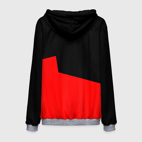 Мужская толстовка Амонг ас геометрия красный / 3D-Меланж – фото 2