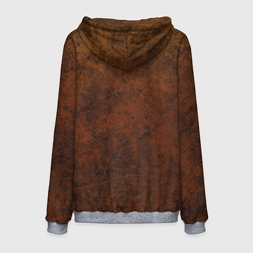 Мужская толстовка Коричневый злой медведь на абстрактном фоне / 3D-Меланж – фото 2