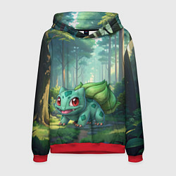 Толстовка-худи мужская Bulbasaur pokemon, цвет: 3D-красный