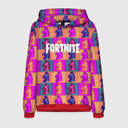 Толстовка-худи мужская Fortnite logo pattern game, цвет: 3D-красный