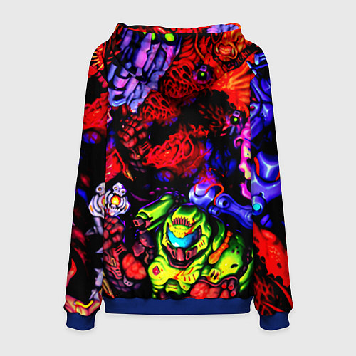 Мужская толстовка Doom game demons / 3D-Синий – фото 2