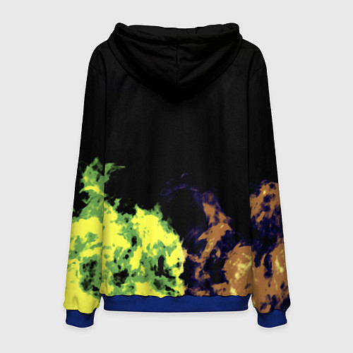 Мужская толстовка Xbox game flame / 3D-Синий – фото 2