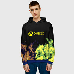 Толстовка-худи мужская Xbox game flame, цвет: 3D-синий — фото 2