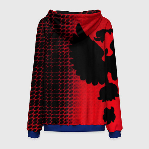 Мужская толстовка Россия герб патриотический стиль / 3D-Синий – фото 2