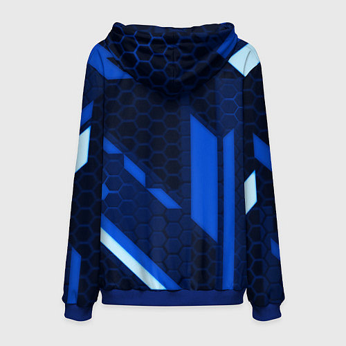 Мужская толстовка Juventus sport geometry steel / 3D-Синий – фото 2