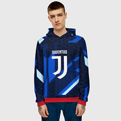 Толстовка-худи мужская Juventus sport geometry steel, цвет: 3D-красный — фото 2