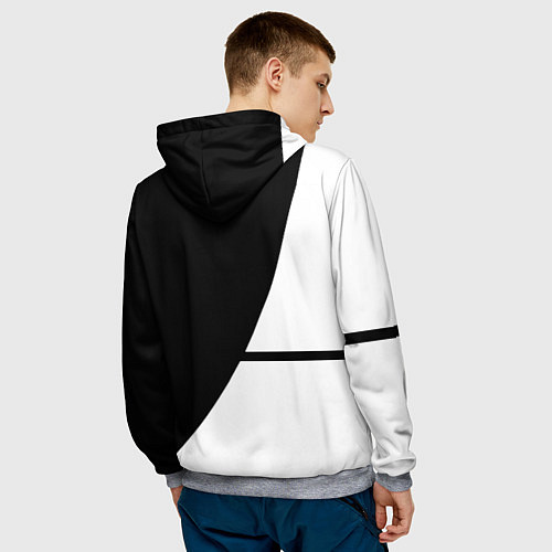 Мужская толстовка Герб РФ текстура спорт / 3D-Меланж – фото 4