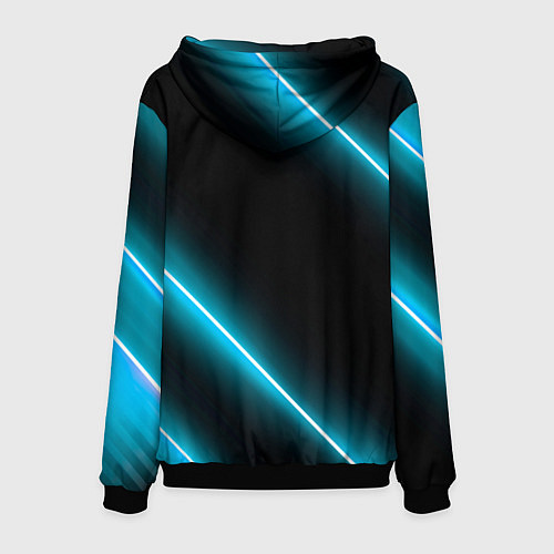Мужская толстовка Fortnite неоновые лампы / 3D-Черный – фото 2
