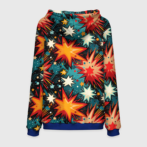 Мужская толстовка Граффити звёзды и космос / 3D-Синий – фото 2
