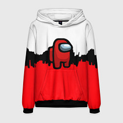 Толстовка-худи мужская Among us краски, цвет: 3D-черный