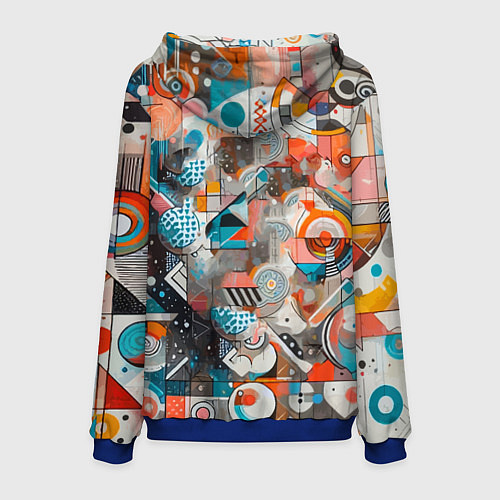 Мужская толстовка Лицо прекрасной девушки - граффити / 3D-Синий – фото 2
