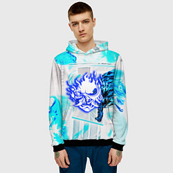 Толстовка-худи мужская Samurai logo howl, цвет: 3D-черный — фото 2