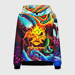Толстовка-худи мужская Cyberpunk hyperbeast steel, цвет: 3D-черный