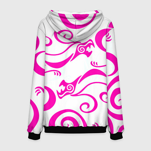 Мужская толстовка Samurai dragon steel / 3D-Черный – фото 2