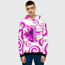 Толстовка-худи мужская Samurai dragon steel, цвет: 3D-черный — фото 2