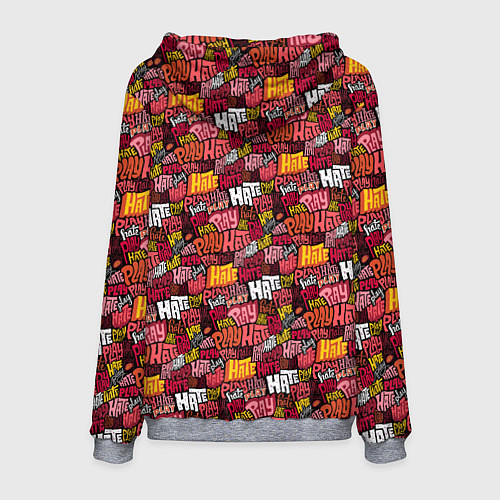 Мужская толстовка Разыгрывай неприязнь / 3D-Меланж – фото 2