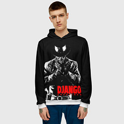 Толстовка-худи мужская Джанго - Джейми Фокс, цвет: 3D-белый — фото 2