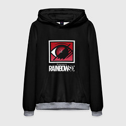 Толстовка-худи мужская Шутер радуга 6, цвет: 3D-меланж