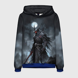 Толстовка-худи мужская Воин мрака под луной, цвет: 3D-синий
