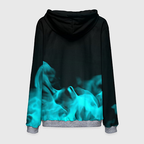 Мужская толстовка Portal fire blue / 3D-Меланж – фото 2