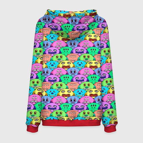 Мужская толстовка Мультяшные персонажи монстрики / 3D-Красный – фото 2