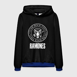 Толстовка-худи мужская Ramones rock logo, цвет: 3D-синий