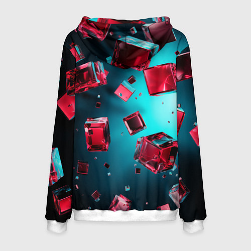 Мужская толстовка Взрыв из камней / 3D-Белый – фото 2