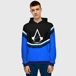 Толстовка-худи мужская Assassins Creed logo abstergo, цвет: 3D-синий — фото 2