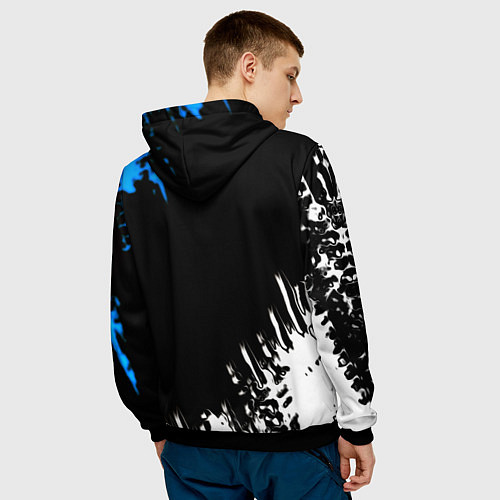 Мужская толстовка Rust краски текстура штрихи / 3D-Черный – фото 4