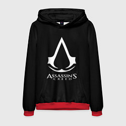 Толстовка-худи мужская Assassins Creed logo game, цвет: 3D-красный