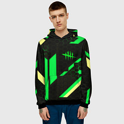 Толстовка-худи мужская Dead by daylight geometry pattern, цвет: 3D-черный — фото 2