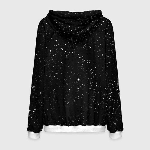 Мужская толстовка Романтичный кот играет на гитаре / 3D-Белый – фото 2