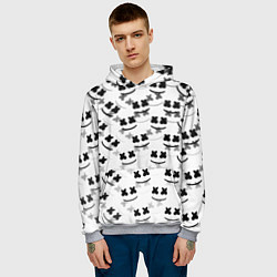 Толстовка-худи мужская Marshmello dj pattern, цвет: 3D-меланж — фото 2