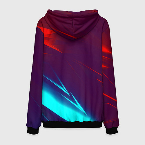 Мужская толстовка Samurai geometry stripes neon / 3D-Черный – фото 2