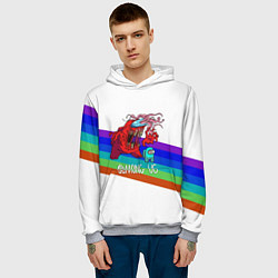 Толстовка-худи мужская Among us colors line монстр, цвет: 3D-меланж — фото 2