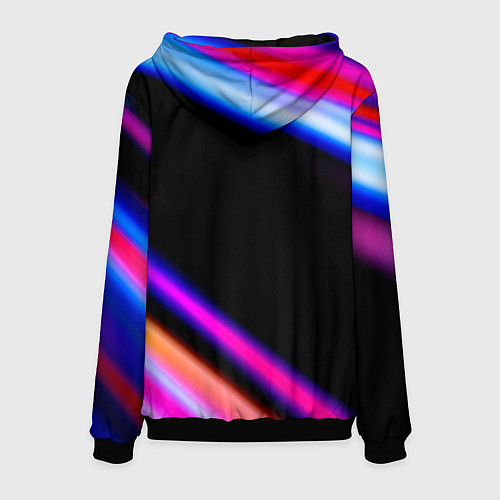 Мужская толстовка Portal fast light neon stripes / 3D-Черный – фото 2