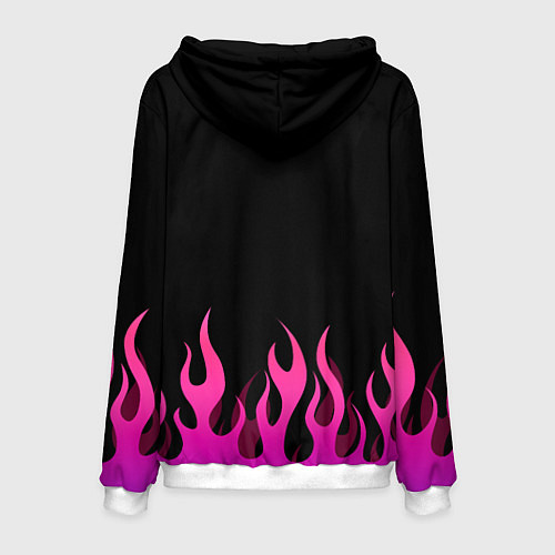 Мужская толстовка Розовый огонь Куроми / 3D-Белый – фото 2