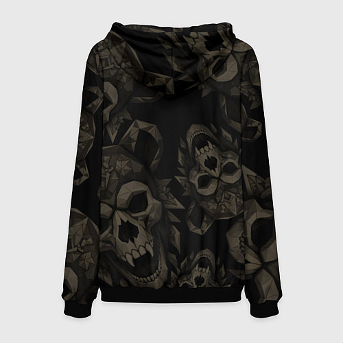 Мужская толстовка Магический тигр с древними рунами / 3D-Черный – фото 2