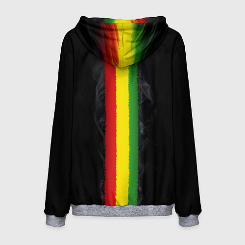 Мужская толстовка Лев с дредами в наушниках / 3D-Меланж – фото 2