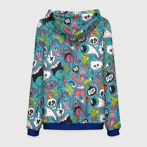 Мужская толстовка Тьфу ты монстры / 3D-Синий – фото 2