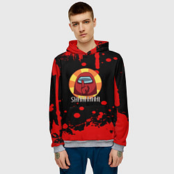 Толстовка-худи мужская Amomg us краски, цвет: 3D-меланж — фото 2